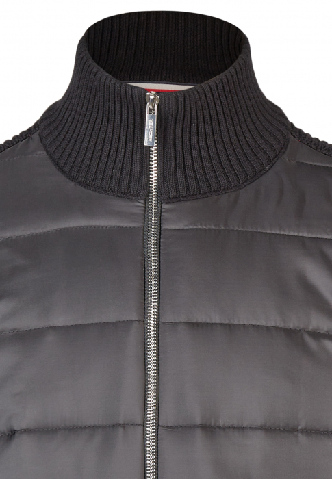Jacheta tricot matlasata fermoar barbati HECHTER 65012-132811 negru [3]
