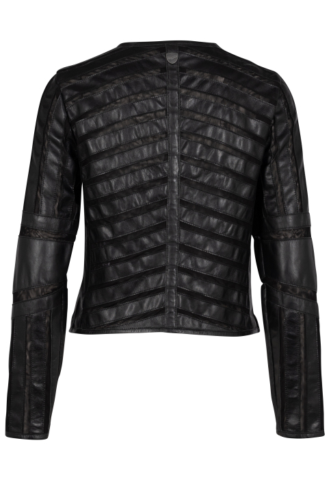 Jacheta eleganta bolero dama piele Regular MAURITIUS Suri negru [2]