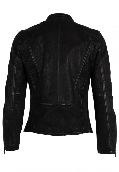 Jacheta piele biker barbati Slim MAURITIUS AIGON negru [2]