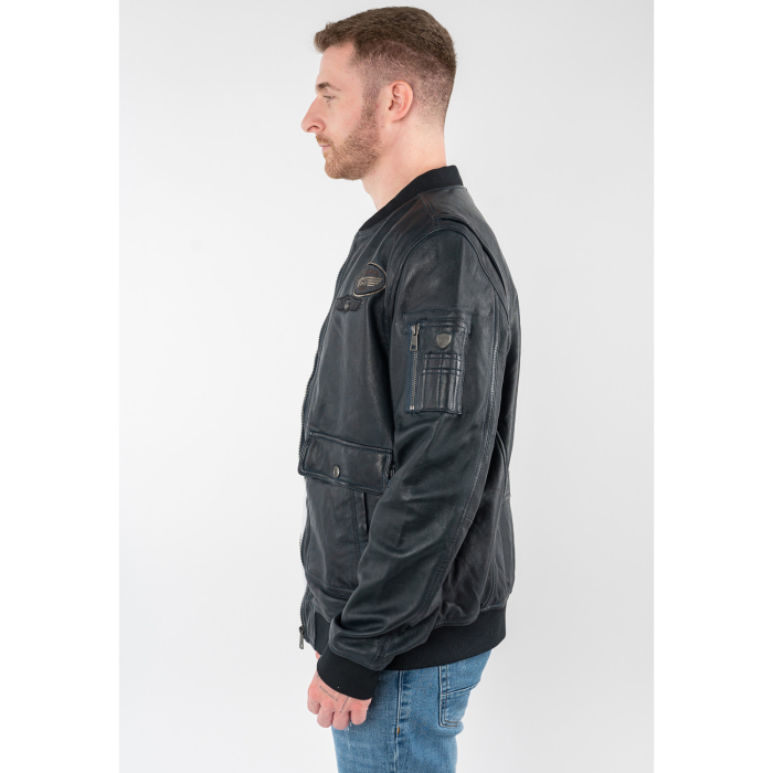 Jacheta piele pilot barbati MAURITIUS Airpilot denim blue [4]