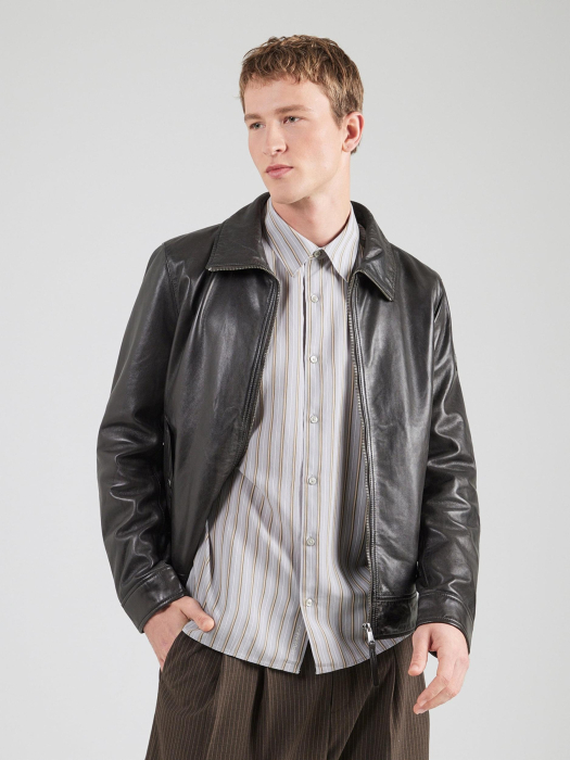 Jacheta barbati piele eleganta Regular MAURITIUS Vylli maro inchis [4]