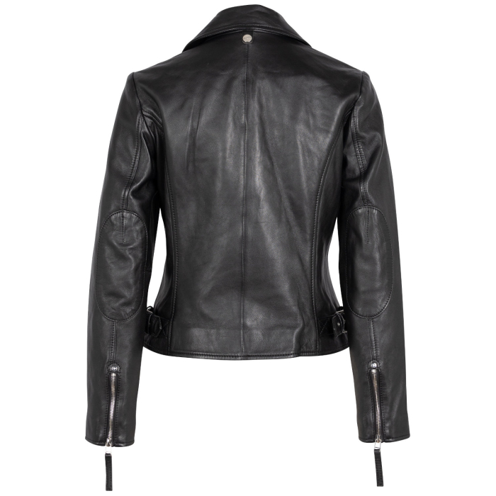 Jacheta piele biker femei MAURITIUS Pasja negru [2]