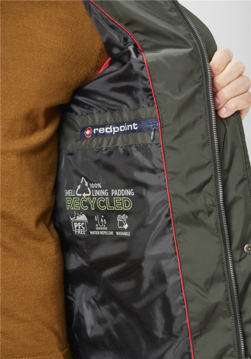 Jacheta parka gluga barbati REDPOINT Roy oliv [5]
