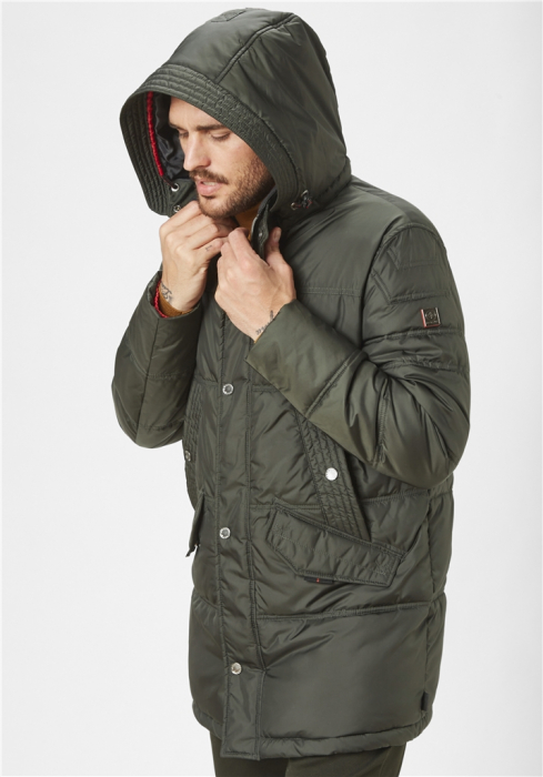 Jacheta parka gluga barbati REDPOINT Roy oliv [3]