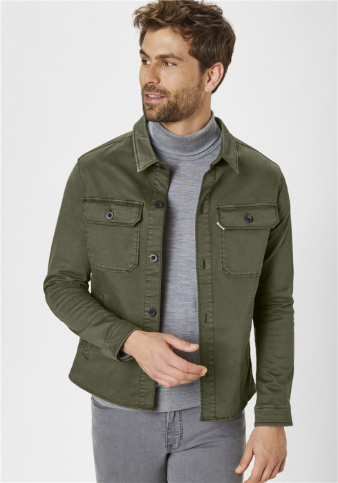 Jacheta overshirt bumbac barbati REDPOINT Vanc oliv [2]