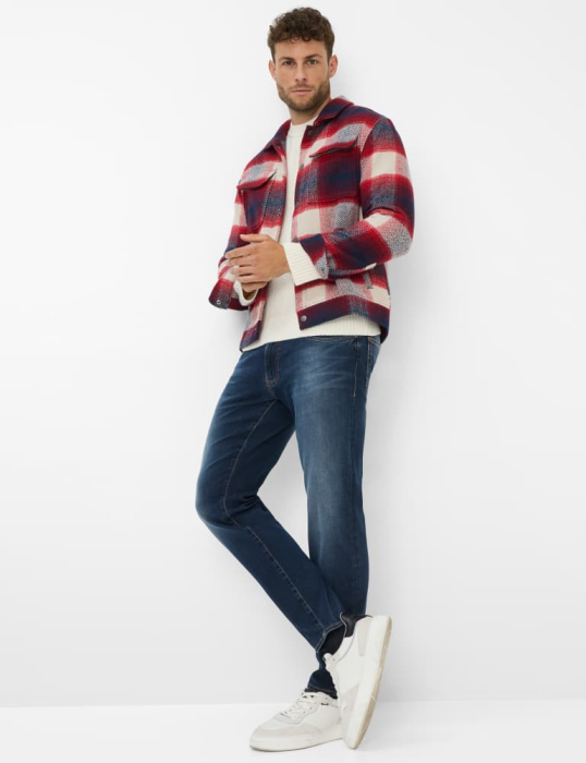 Jacheta overshirt barbati BRAX SANTIAGO rosu carouri [4]