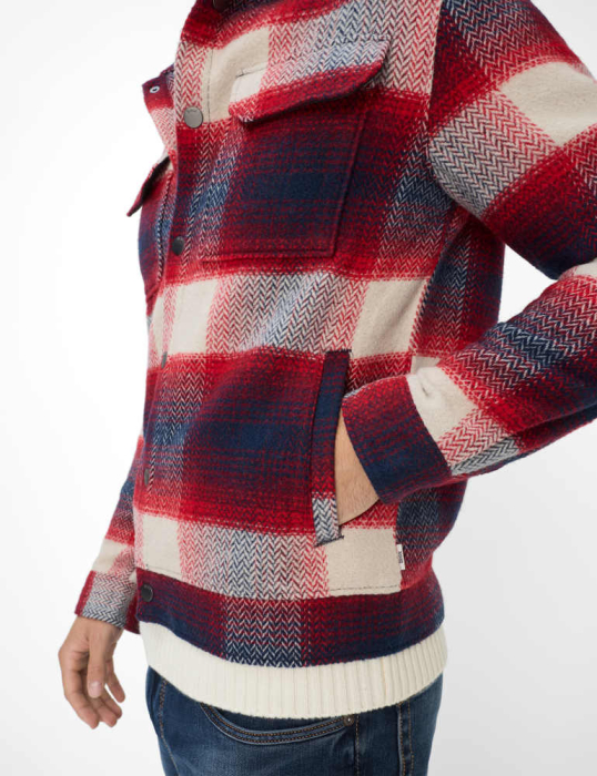Jacheta overshirt barbati BRAX SANTIAGO rosu carouri [6]