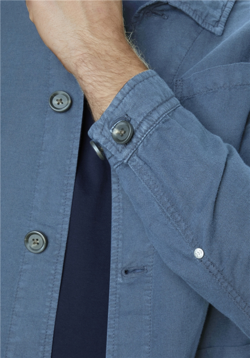 Camasa overshirt in/bumbac barbati REDPOINT Grover bleu [4]