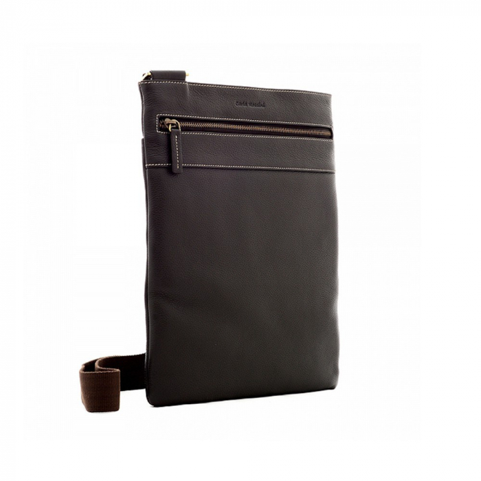 Tolbă plată IPad piele CARLA ROSSINI maro [2]