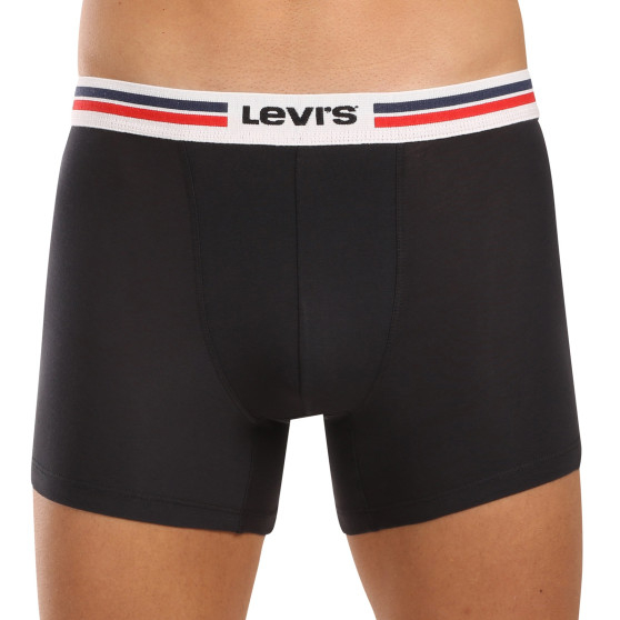 Cutie cadou boxeri lungi barbati LEVIS ICONIC 3 perechi negru combo [5]