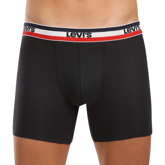 Cutie cadou boxeri lungi barbati LEVIS ICONIC 3 perechi negru combo [3]