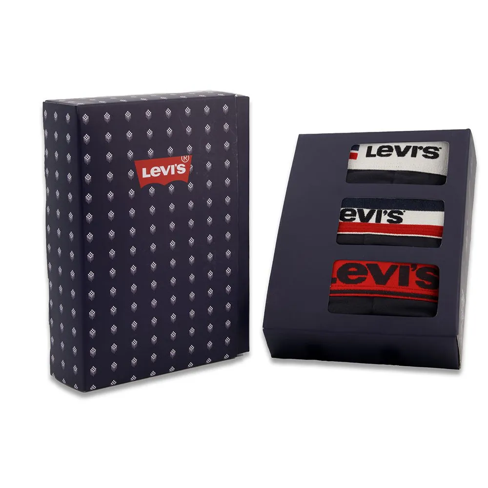 Cutie cadou boxeri lungi barbati LEVIS ICONIC 3 perechi negru combo [6]