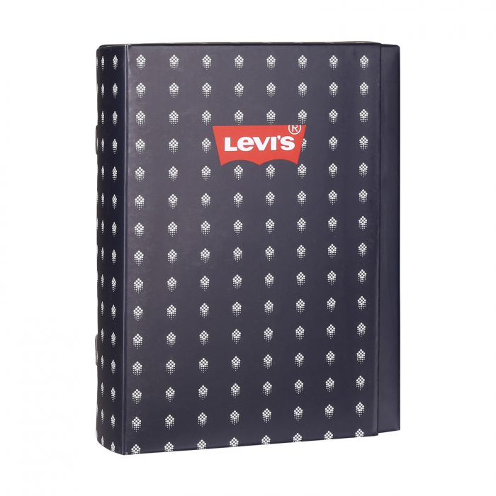 Cutie cadou boxeri lungi barbati LEVIS NEON 3 perechi negru combo [6]