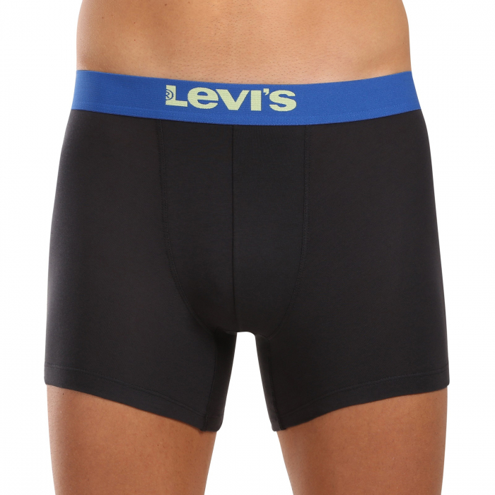 Cutie cadou boxeri lungi barbati LEVIS NEON 3 perechi negru combo [2]
