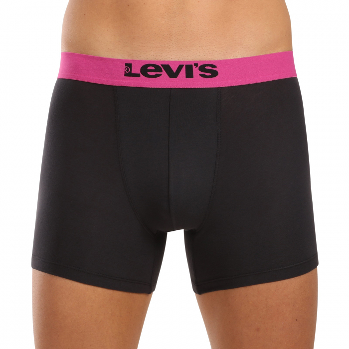 Cutie cadou boxeri lungi barbati LEVIS NEON 3 perechi negru combo [5]