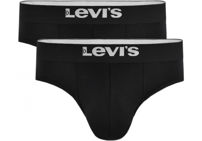 Chiloti barbati LEVI'S SOLID BASIC 2 perechi negru [1]