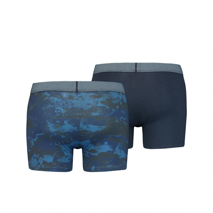 Boxeri lungi barbati LEVI'S bleumarin print ocean - set 2 buc [2]