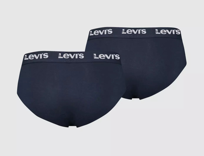 Set 2 perechi chiloti bumbac barbati LEVIS REPEAT LOGO bleumarin [2]