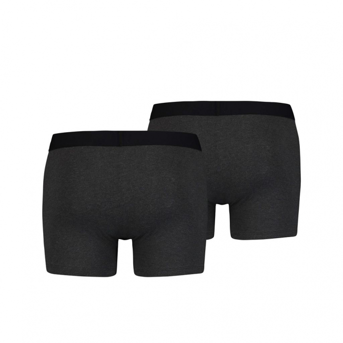 Boxeri lungi barbati LEVI'S SOLID BASIC antracit - set 2 buc [2]