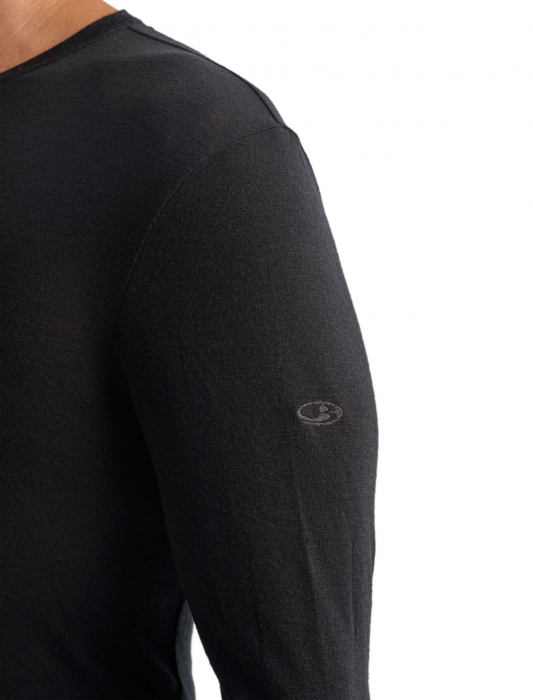 Bluza merino 175 barbati ICEBREAKER Everyday LS Crewe negru [6]