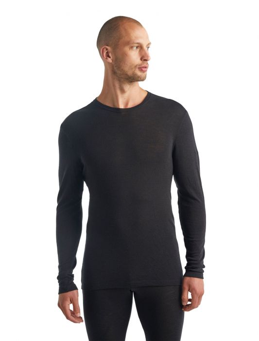 Bluza merino 175 barbati ICEBREAKER Everyday LS Crewe negru [2]