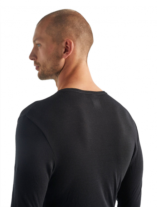Bluza merino 175 barbati ICEBREAKER Everyday LS Crewe negru [4]