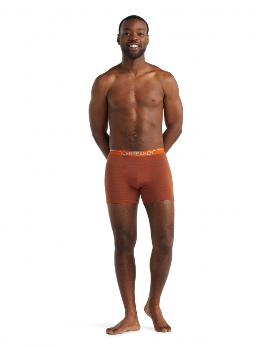 Boxeri lungi merino barbati ICEBREAKER Anatomica portocaliu [4]