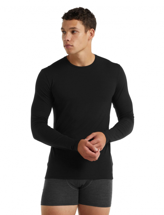 Bluza merino barbati ICEBREAKER Anatomica Crewe neagra [2]