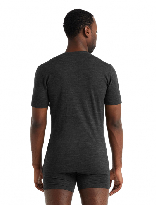 Tricou merino barbati ICEBREAKER Anatomica Crewe gri inchis [3]
