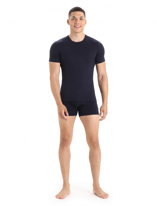 Tricou o-neck lana merino 150 barbati ICEBREAKER Anatomica bleumarin [4]