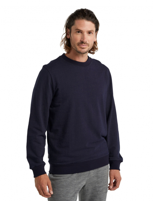 Bluza midlayer merino 255 barbati ICEBREAKER Central bleumarin [2]
