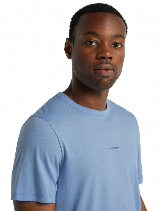 Tricou merino 160 barbati ICEBREAKER Central  bleu [4]