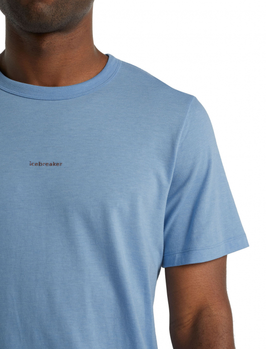 Tricou merino 160 barbati ICEBREAKER Central  bleu [5]