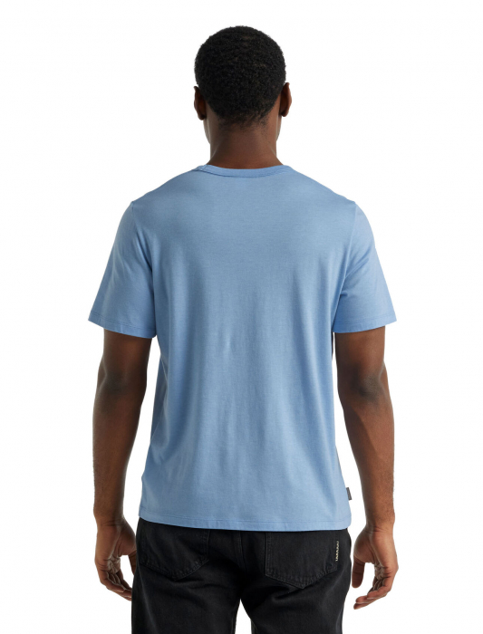 Tricou merino 160 barbati ICEBREAKER Central  bleu [3]