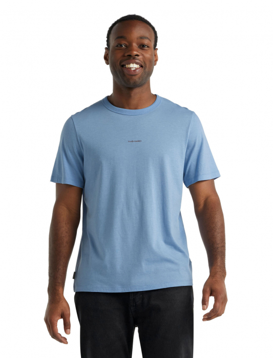 Tricou merino 160 barbati ICEBREAKER Central  bleu [2]
