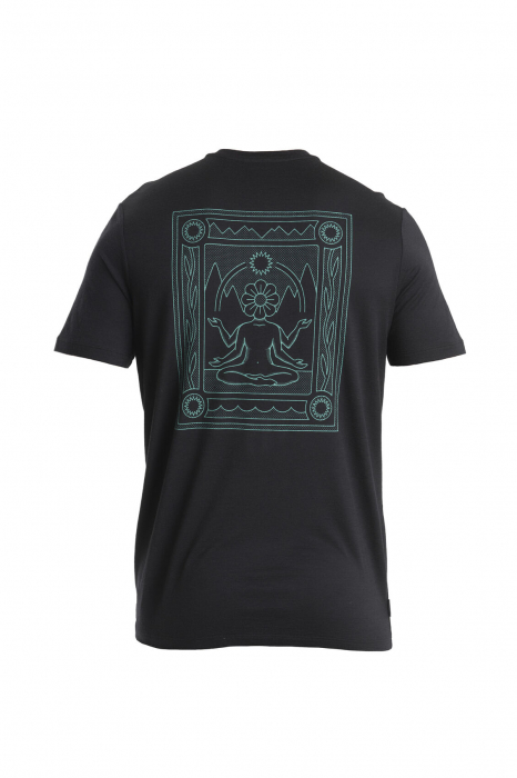 Tricou merino 150 barbati ICEBREAKER Connection negru print iluminare [2]