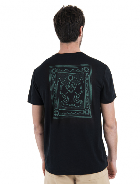 Tricou merino 150 barbati ICEBREAKER Connection negru print iluminare [4]