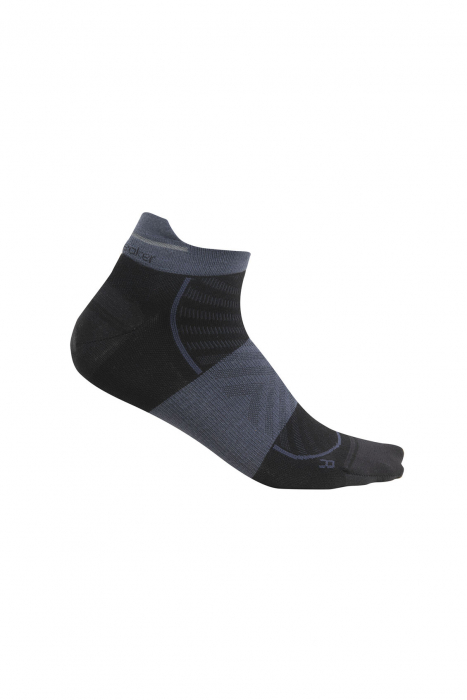 Sosete alergare merino barbati ICEBREAKER Run+ Ultralight Micro negru/antracit [1]