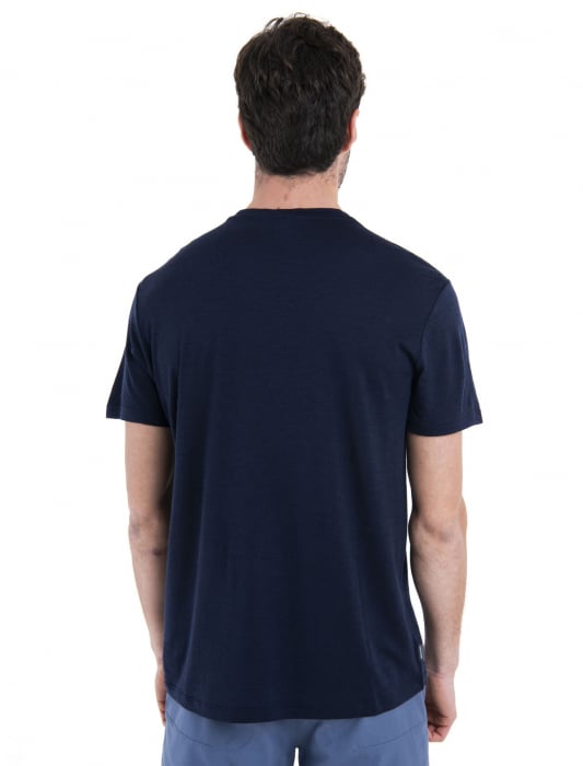 Tricou merino 150 barbati ICEBREAKER Mount Gateway bleumarin print montan [3]