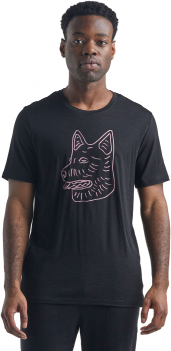 Tricou merino barbati ICEBREAKER TechLite SSCrewe Sheepdog negru [2]