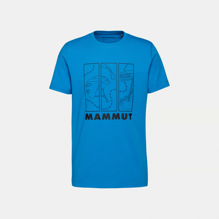 Tricou drumetie bumbac organic barbati MAMMUT Core Gear bleu [1]