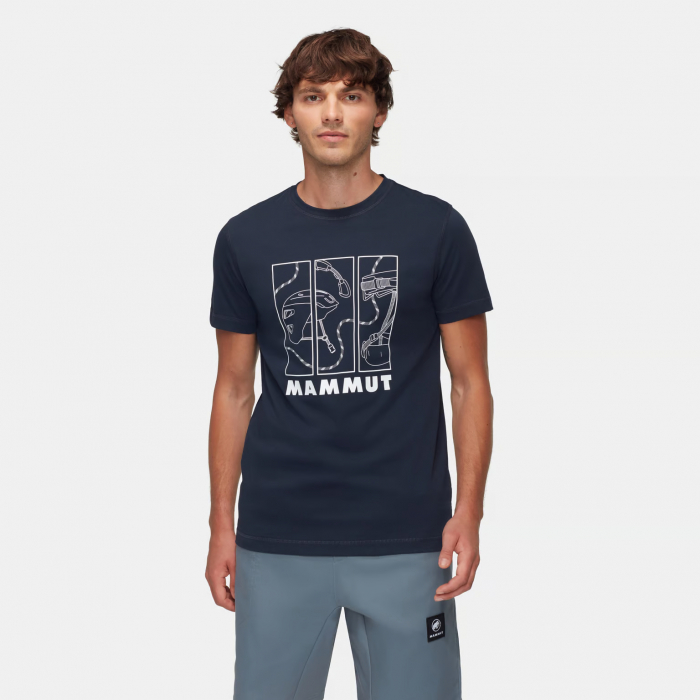 Tricou drumetie bumbac organic barbati MAMMUT Core Gear bleumarin [2]