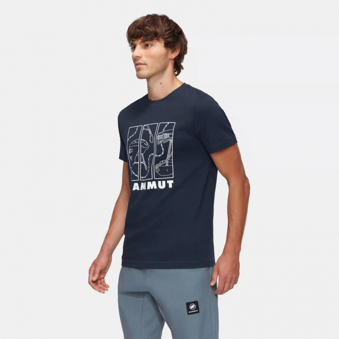 Tricou drumetie bumbac organic barbati MAMMUT Core Gear bleumarin [4]