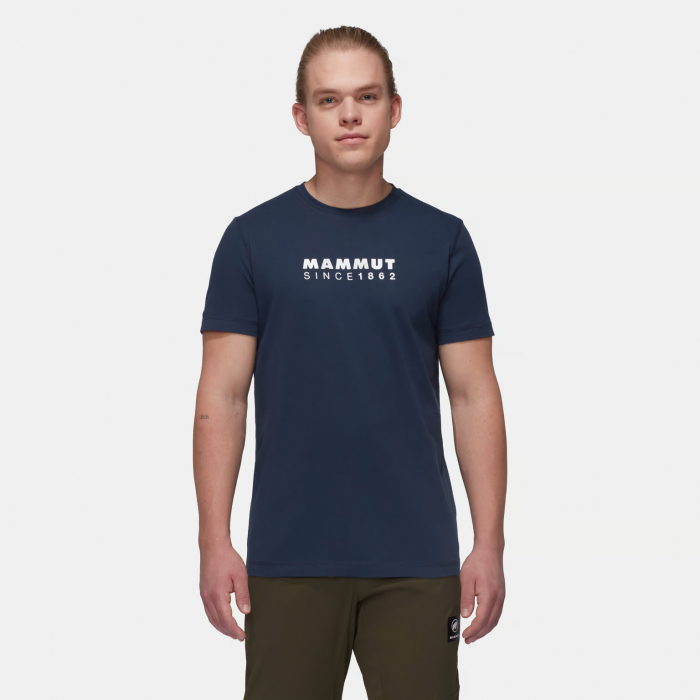 Tricou bumbac organic barbati MAMMUT Core Logo bleumarin [4]