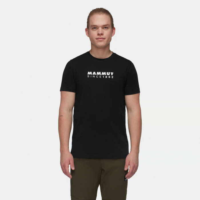 Tricou bumbac organic barbati MAMMUT Core Logo negru [4]