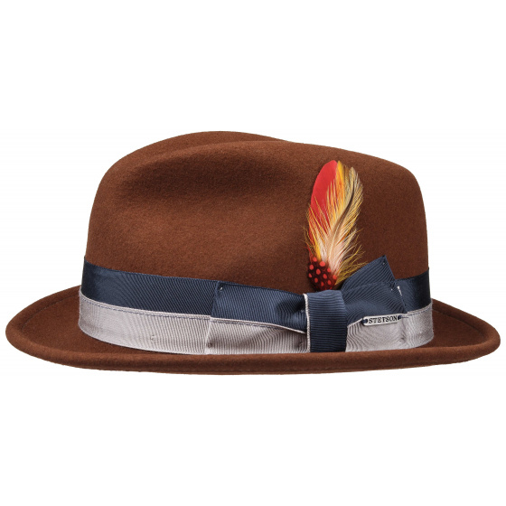 Palarie Player barbati fetru lana VitaFelt STETSON Oliver maro [1]