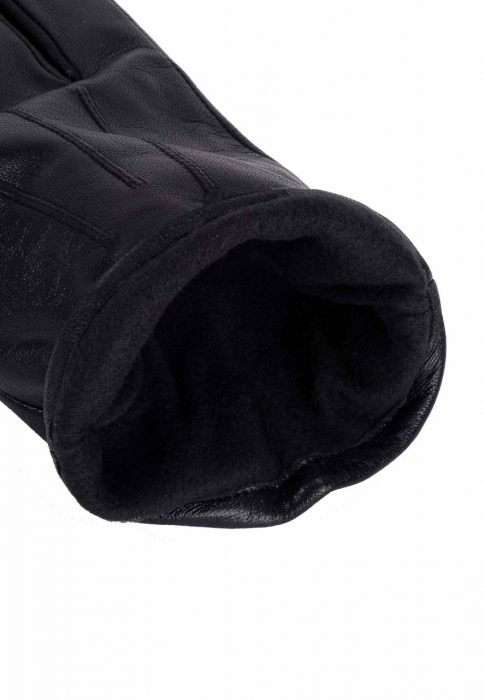 Manusi piele nappa/fleece clasice barbati KESSLER LIAM Touchscreen negru [2]