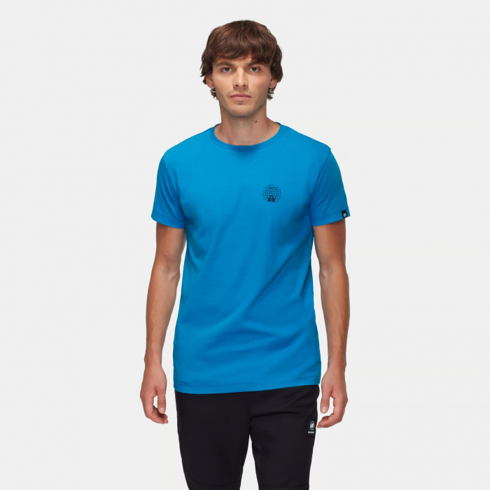 Tricou bumbac organic barbati MAMMUT Massone Emblems albastru [2]