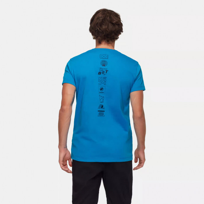 Tricou bumbac organic barbati MAMMUT Massone Emblems albastru [4]