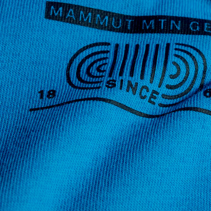 Tricou bumbac organic barbati MAMMUT Massone Emblems albastru [5]